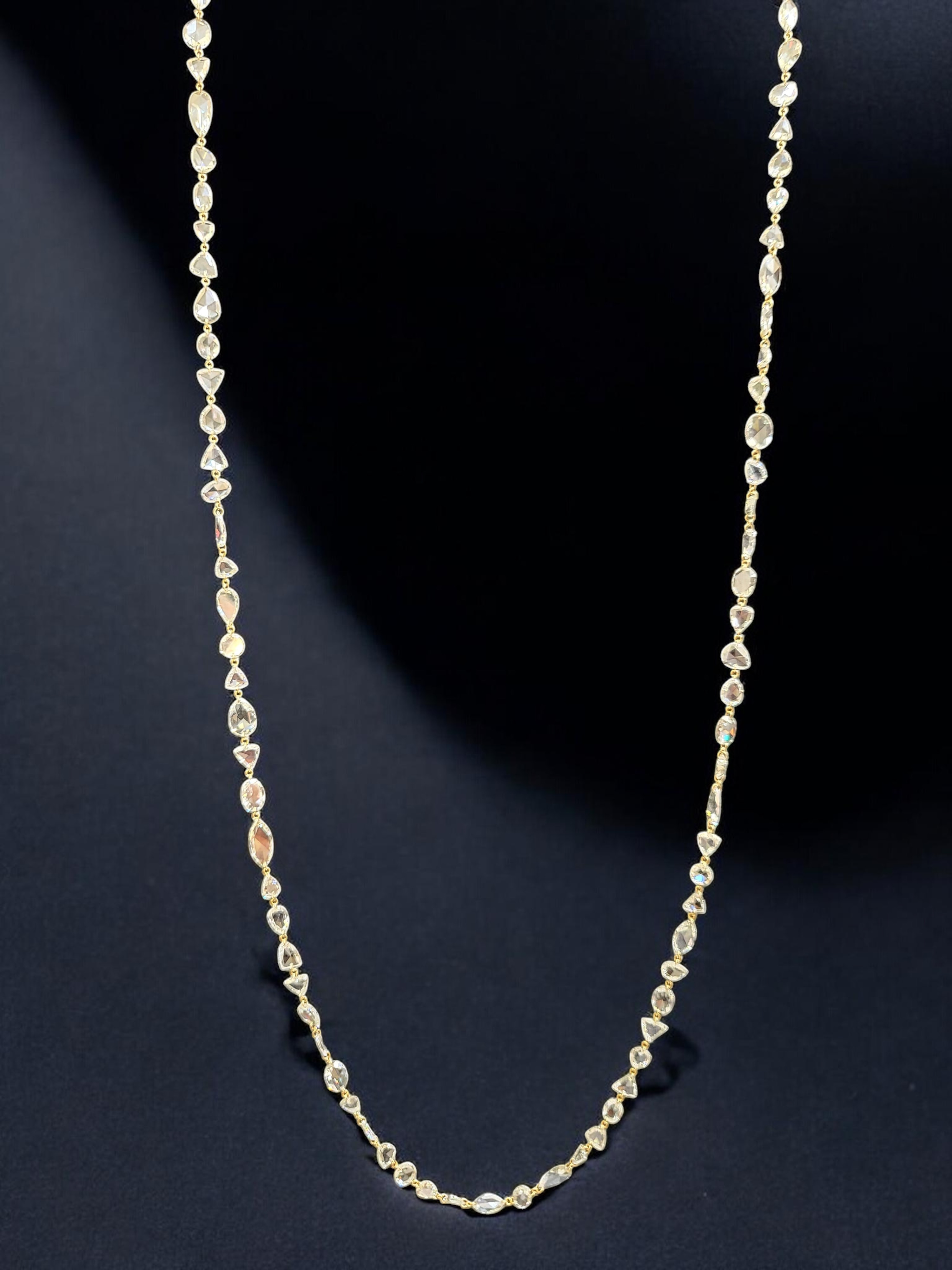 Collier Long Diamants Taille Rose Classique